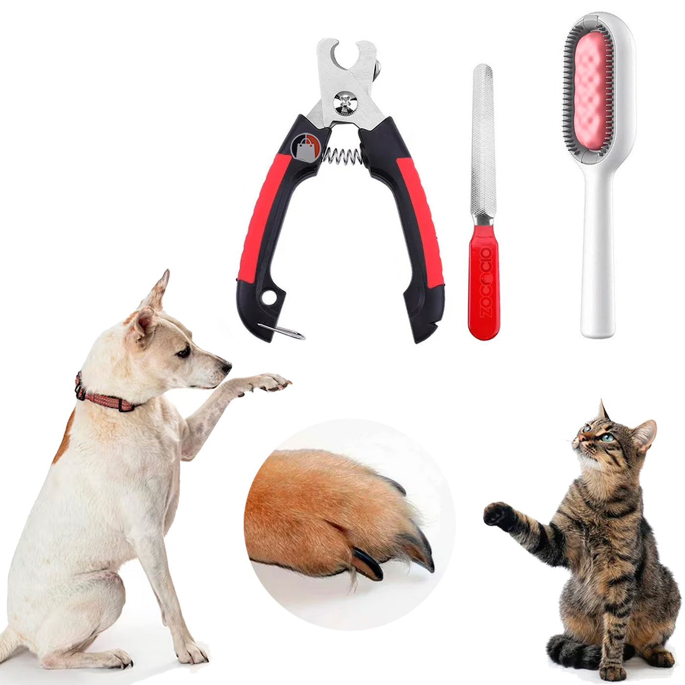 🐈Kit Para Mascotas Corta uñas, Lima y Cepillo🐕🐶