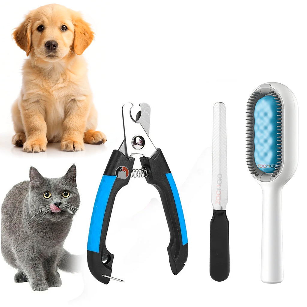 🐈Kit Para Mascotas Corta uñas, Lima y Cepillo🐕🐶