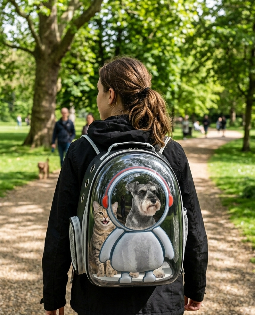 🐈Morral Para Mascotas Astronauta Space Paws 🐶